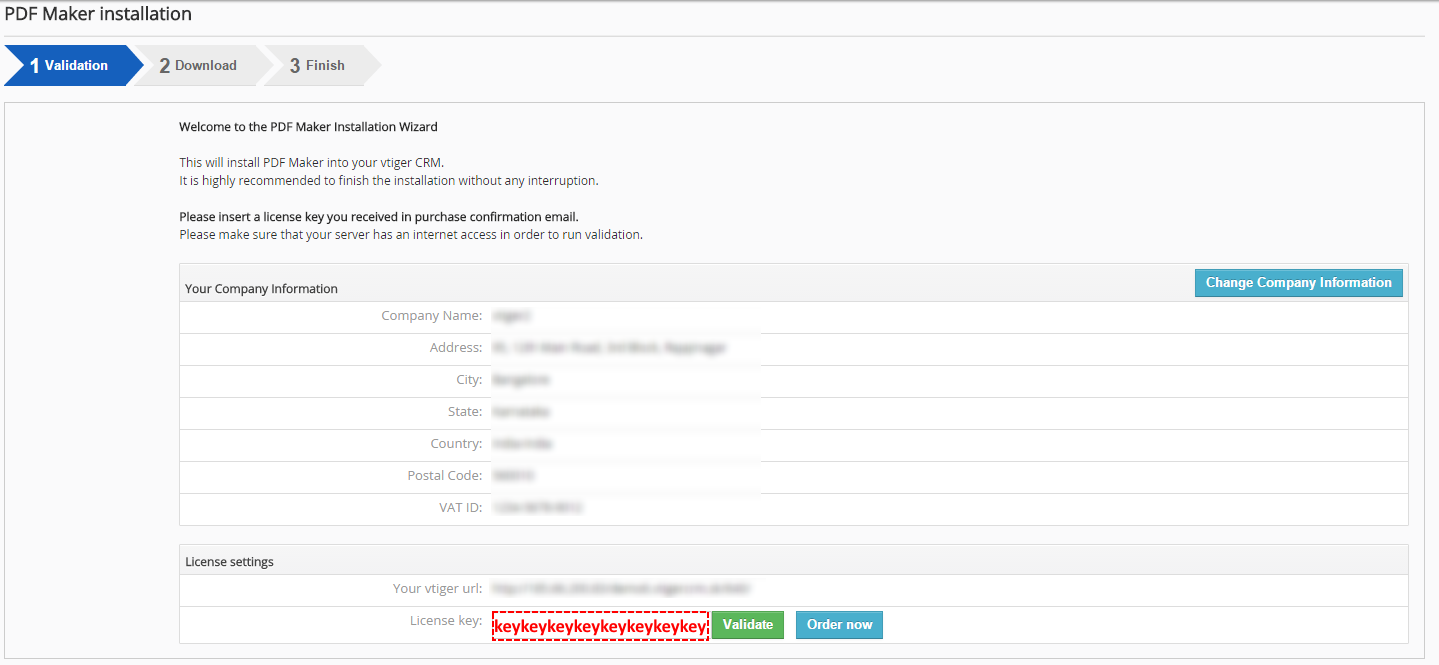 Validation PDF Maker in CRM step 1